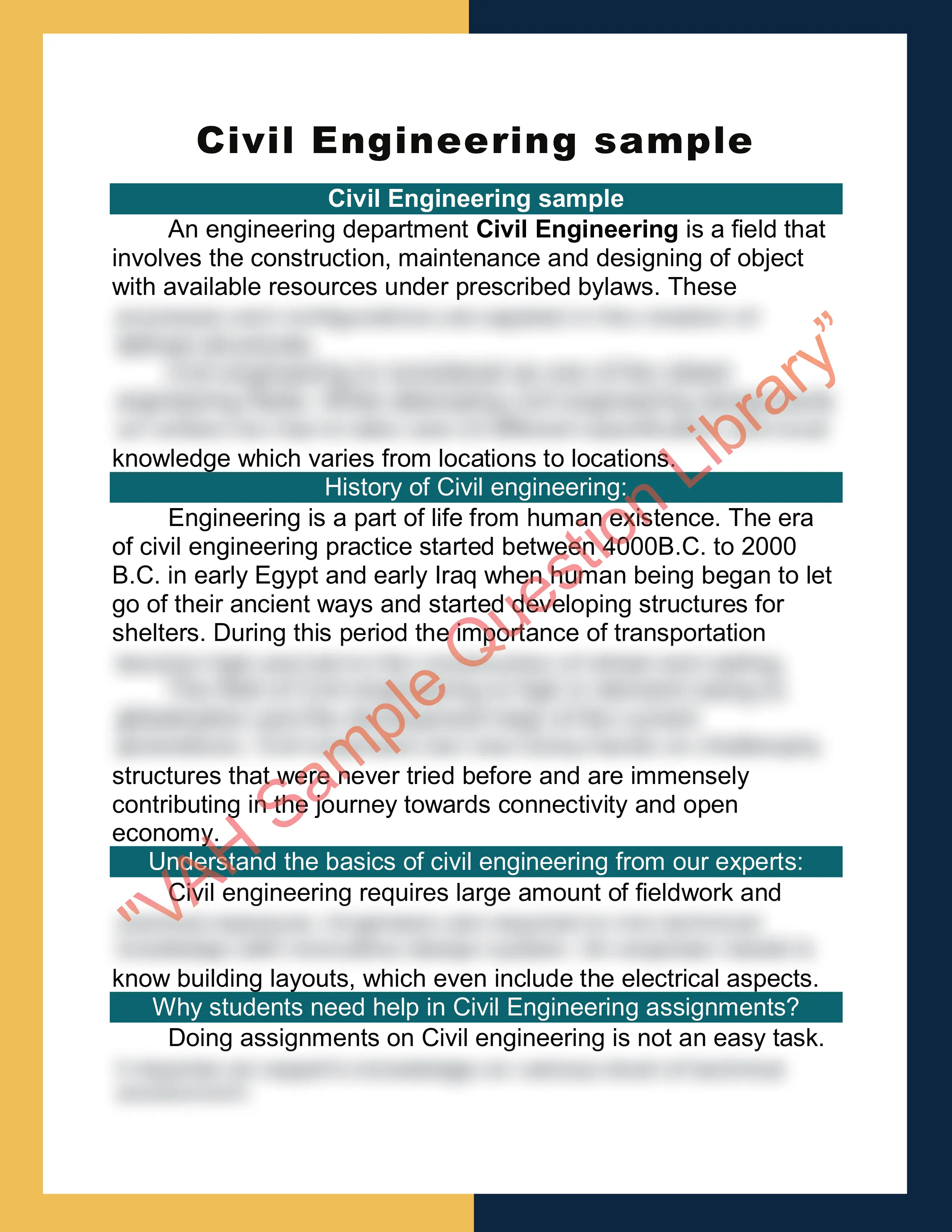 Civil Engineering sample 0